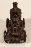 Vintage 1974 Banthrico Fire Truck Steam Engine Train Locomotive Copper Coin Bank