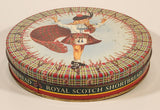 Vintage 1950s Peek Frean & Co. Ltd. London England Royal Scotch Shortbread Dancing Scottish Girl Tin Metal Container