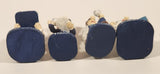 1995 Tetley Tea Head Gaffer, Teana, Sydney, and Clarence 2 1/8" to 3 1/4" Resin Promotional Figurine Set of 4