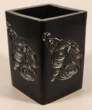 Nova Stone Atlantic Canada Aboriginal Native Orca Killer Whale Black Soapstone Pen Holder