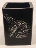 Nova Stone Atlantic Canada Aboriginal Native Orca Killer Whale Black Soapstone Pen Holder