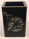 Nova Stone Atlantic Canada Aboriginal Native Orca Killer Whale Black Soapstone Pen Holder