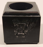 Aboriginal Native Spirit Bear Black Soapstone Candle Holder