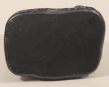 Inuit Eskimo with Bear Cub Kitunenakui-Kimiklu Canada 6 1/2" Heavy Carved Black Soapstone Sculpture