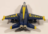 Maisto U.S. Navy F/A 18C Hornet Fighter Jet Airplane Blue and Yellow Die Cast Toy Aircraft