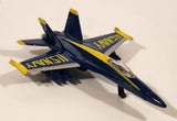 Maisto U.S. Navy F/A 18C Hornet Fighter Jet Airplane Blue and Yellow Die Cast Toy Aircraft