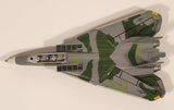 Unknown Brand NSAWC 10 F-14 Fighter Jet Airplane Olive Green with Camouflage Die Cast Toy Aircraft with Folding Wings
