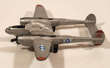 Zee Toys A254 P-38 Lightning Fighter Jet Airplane Silver Die Cast Toy Aircraft