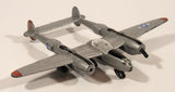 Zee Toys A254 P-38 Lightning Fighter Jet Airplane Silver Die Cast Toy Aircraft