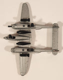 Zee Toys A254 P-38 Lightning Fighter Jet Airplane Silver Die Cast Toy Aircraft