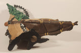 Aboriginal Native Indian Chief with Headdress Pulling Sleigh 10 1/2" Ceramic Sculpture