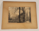 Vintage 1880s Salmon's Series, Winchester Cathedral From Avenue, 26 Black and White 6" x 7 3/4" Photo On Backing