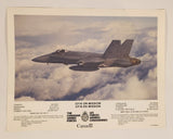 The Canadian Armed Forces CF18 On Mission 8 1/2" x 11" Recruitment Black & White Photograph Fact Sheet