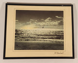 CG Maxwell Ocean Bird Flying Above Waves At The Beach 7 3/4" x 9 3/4" Framed Art Print