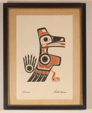 Walter Harris Aboriginal Grouse Bird 6" x 8 3/4" Framed Art Print