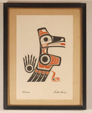 Walter Harris Aboriginal Grouse Bird 6" x 8 3/4" Framed Art Print