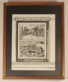 Vintage 1983 Fred Podzun 104/200 Duncan Car and Home 11" x 13" Framed Art Print