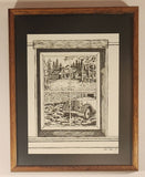 Vintage 1983 Fred Podzun 104/200 Duncan Car and Home 11" x 13" Framed Art Print