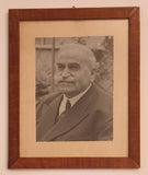 Antique Original Johann Gottfried Bischoff Portrait Chief Apostle of the New Apostolic Church 13 1/2" x 16 1/2" Framed Black and White Photograph