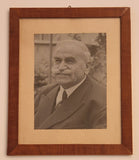 Antique Original Johann Gottfried Bischoff Portrait Chief Apostle of the New Apostolic Church 13 1/2" x 16 1/2" Framed Black and White Photograph