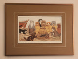 Linda Jane Smith "Curious Kittens" The Fishers 13" x 17" Framed Art Print