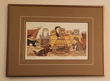 Linda Jane Smith "Curious Kittens" The Fishers 13" x 17" Framed Art Print
