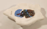 Vintage RCMP Royal Canadian Mounted Police Saskatoon Canada White Maple Leaf Design 5" x 5" Ceramic Ashtray