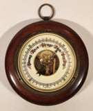 Vintage 5" Diameter Wooden Cased Weather Barometer Made in Western Germany