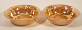 Vintage Fire King Laurel Leaf Peach Lusterware Small 5" Dessert Bowl Dishes Set of 2