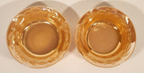 Vintage Fire King Laurel Leaf Peach Lusterware Small 5" Dessert Bowl Dishes Set of 2
