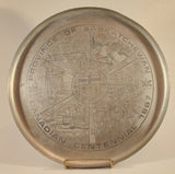 Vintage 1867-1967 Canadian Centennial Province of Saskatchewan Commemorative 13" Aluminum Metal Beverage Serving Tray