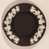 Vintage Wedgwood Jasperware Black with White Design 3 1/2" Ashtray
