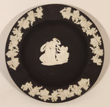 Vintage Wedgwood Jasperware Black with White Design 4 1/4" Ashtray