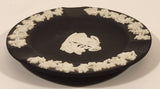 Vintage Wedgwood Jasperware Black with White Design 4 1/4" Ashtray