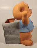 Vintage Zellers Zeddy Teddy Bear Mascot 6 3/4" Ceramic Kitchen Tool Caddy Holder