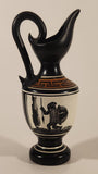 Handmade In Greece 6 1/4" Tall Terra Cotta Pottery Wine Jug Pitcher