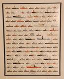 2003 Nick Olson Olson Tugboat Poster Company World Tugboat Operators 24" x 30" Framed Poster Picture