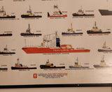 2003 Nick Olson Olson Tugboat Poster Company World Tugboat Operators 24" x 30" Framed Poster Picture