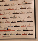 2003 Nick Olson Olson Tugboat Poster Company World Tugboat Operators 24" x 30" Framed Poster Picture
