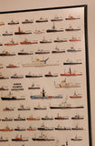 2003 Nick Olson Olson Tugboat Poster Company World Tugboat Operators 24" x 30" Framed Poster Picture