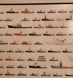 2003 Nick Olson Olson Tugboat Poster Company World Tugboat Operators 24" x 30" Framed Poster Picture