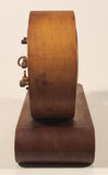 Rare Antique Blessing Metal Bird Wood Based Wind Up Alarm Desk Clock Made in West Germany