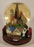 The San Francisco Music Box Company Wind Up Musical Animated Moving Trolley Street Car 7 1/4" Resin Snow Globe