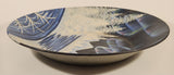 Vintage Judy Hartman North Pole Alaska Hand Painted in Oils Lake View Snow Capped Mountains and Trees with Northern Lights 14" Metal Gold Pan