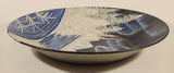 Vintage Judy Hartman North Pole Alaska Hand Painted in Oils Lake View Snow Capped Mountains and Trees with Northern Lights 14" Metal Gold Pan