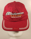 Budweiser Racing Proud Sponsor Bud Red Adjustable Velcro Strap Trucker Cap Hat