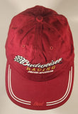 Budweiser Racing Proud Sponsor Bud Red Adjustable Velcro Strap Trucker Cap Hat