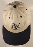 Yupoong V Cream and Black Adjustable Strap Trucker Cap Hat