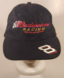 Budweiser Racing Proud Sponsor #8 Dale Earnhardt Black Adjustable Velcro Strap Trucker Cap Hat