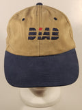 DIAB Tan and Dark Blue Adjustable Strap Trucker Cap Hat